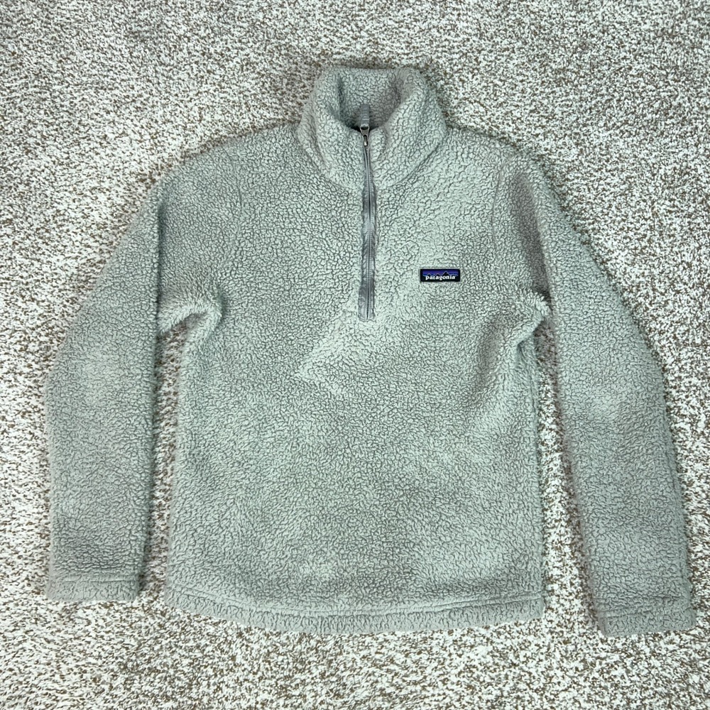 Patagonia Pullover Women Small Gray Outdoor Los Gatos Fleece 1/4 Zip Sweater Top